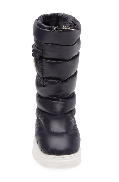 Moncler Logo Patch Padded Snow Boots In Navy