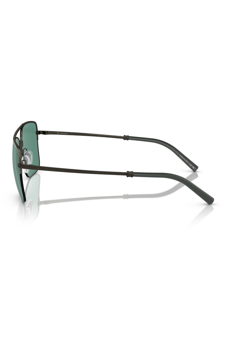 Roger Federer 56mm Semirimless Pilot Sunglasses, Alternate, color, GREEN