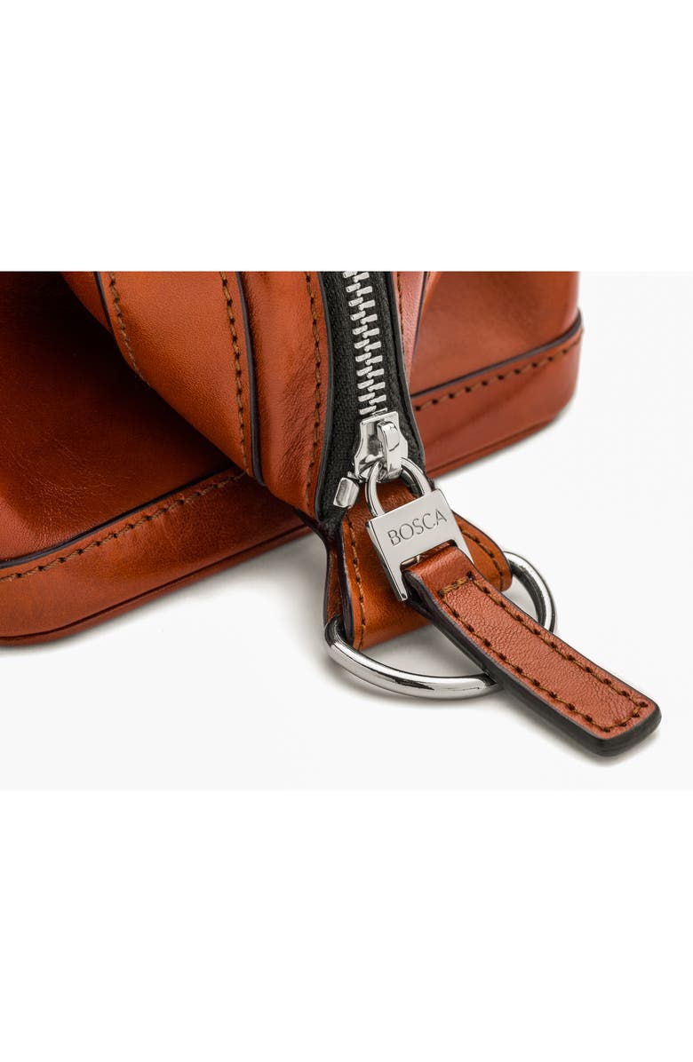 Bosca Leather Dopp Kit, Alternate, color, Amber