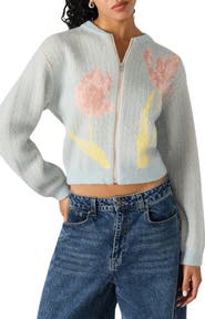 Steve Madden Jena Crop Sweater Jacket