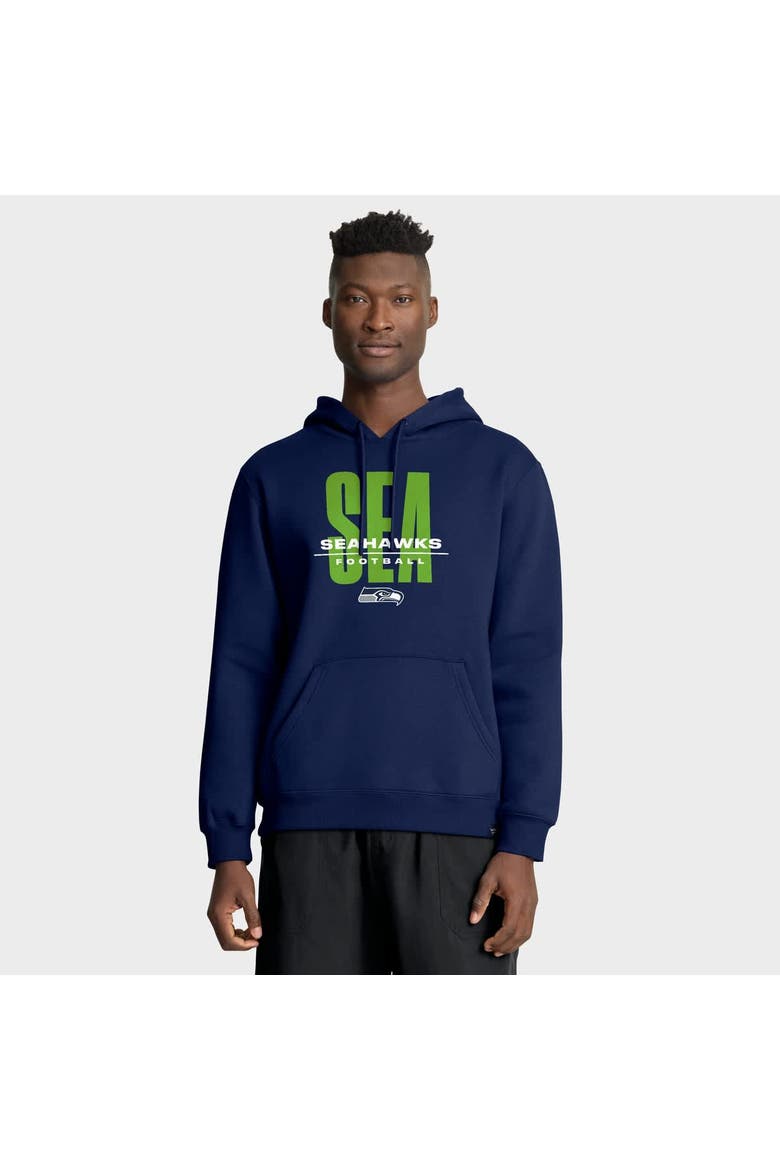 Men's Fanatics College Navy Seattle Seahawks Right Tackle Legacy Pullover Hoodie, Main, color, College Navy
