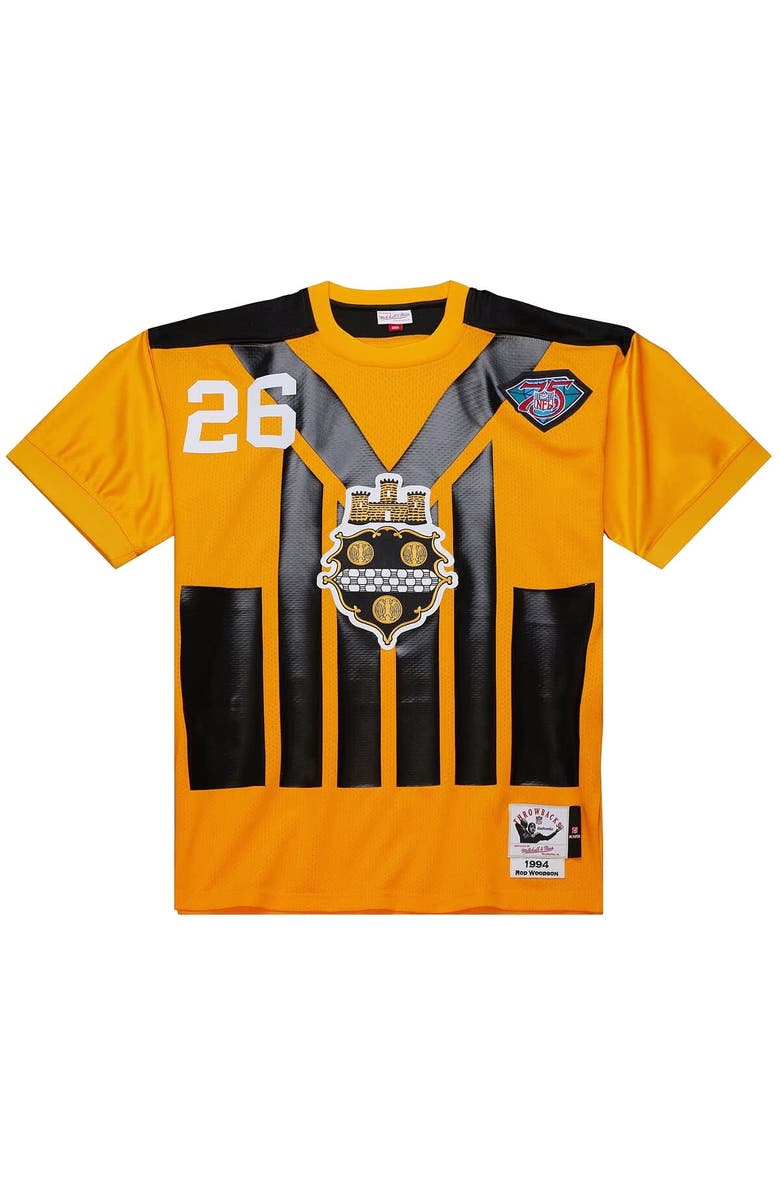 Mitchell & Ness Men's Mitchell & Ness Rod Woodson Gold Pittsburgh Steelers 1994 Authentic Throwback Retired Player Jersey, Alternate, color, Gold