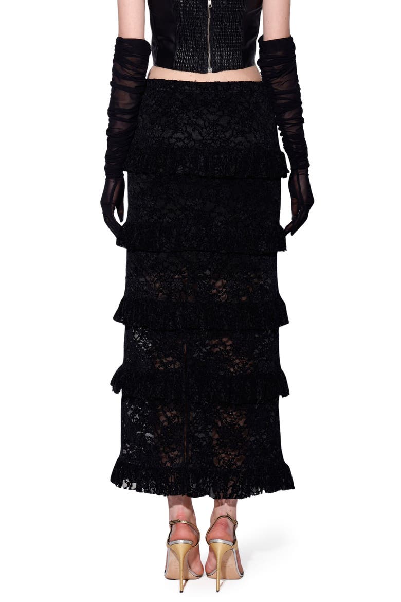 Paige Tiered Lace Maxi Skirt, Alternate, color, MYSTIQUE LACE BLACK