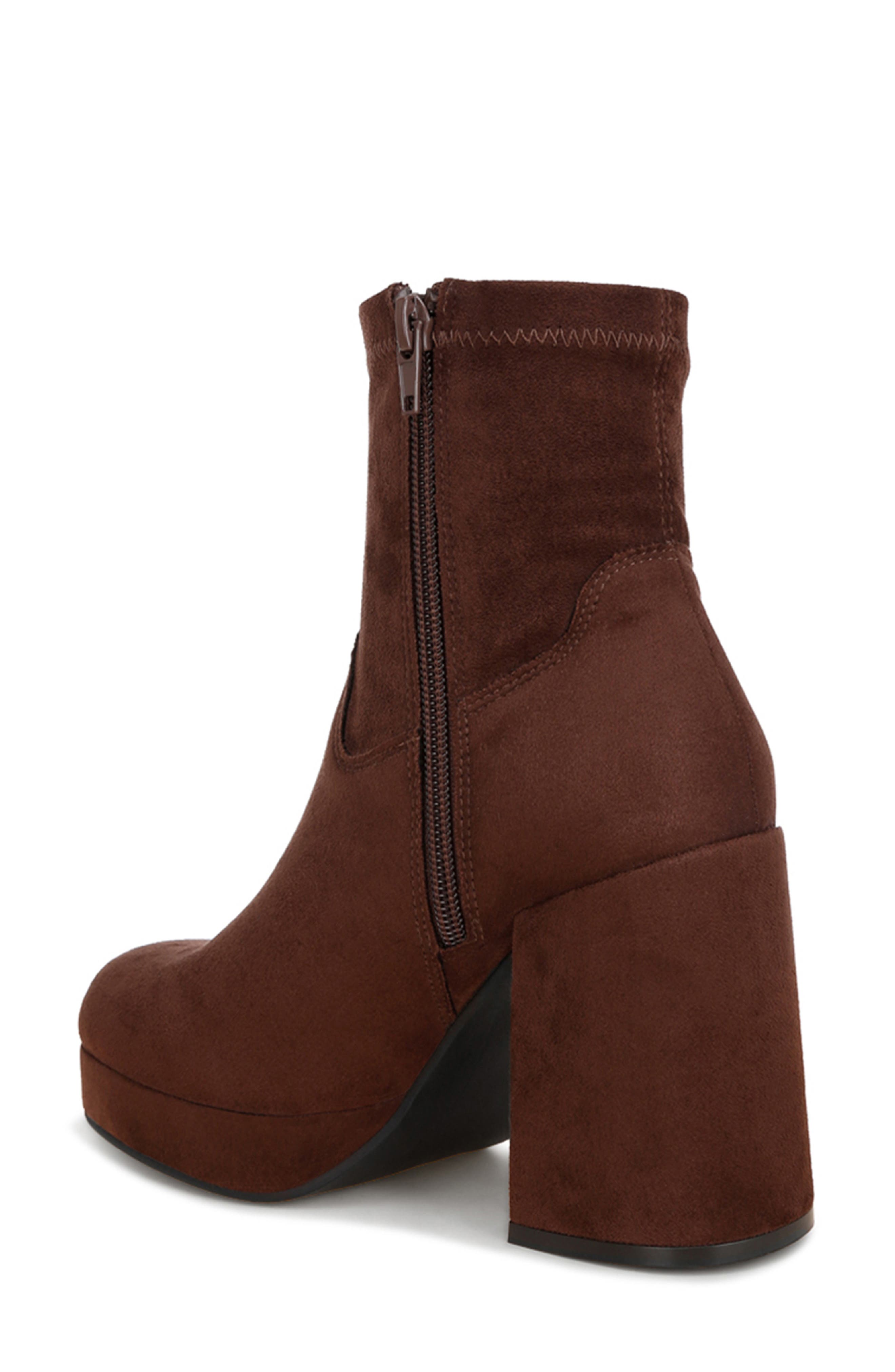 Antbera Platform Bootie, Alternate, color, BROWN SUEDE