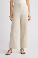 Nordstrom High Waist Stretch Cotton Wide Leg Pants