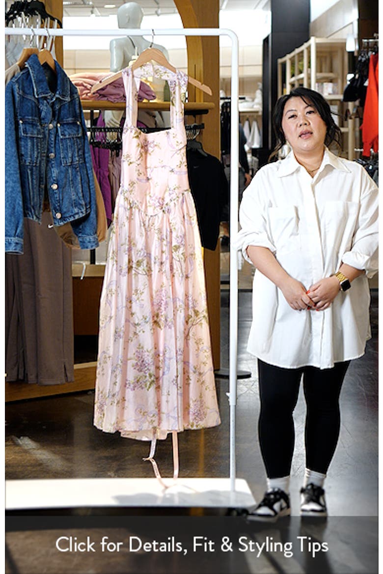 Minerva Floral Print Chiffon Midi Sundress video