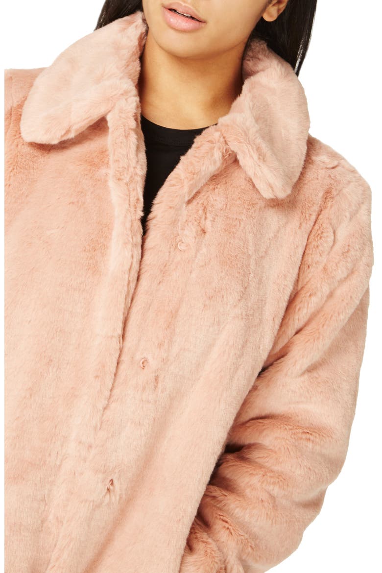 Dolly Faux Fur Jacket, Alternate, color, DUSKY ROSE