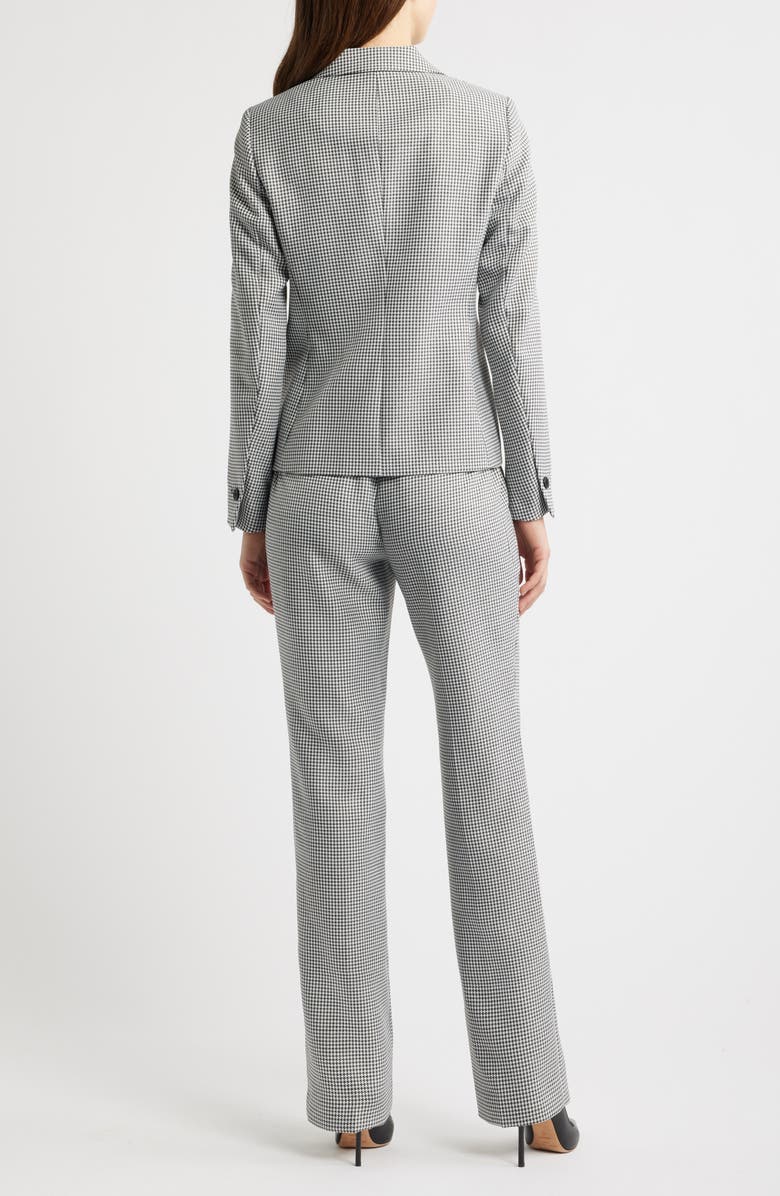 Anne Klein Mini Houndstooth Blazer, Skirt & Pants Set, Alternate, color, Anne Black Combo