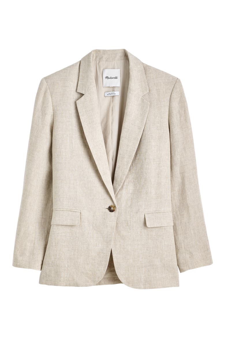The Mercer Linen Relaxed Blazer, Alternate, color, OAT
