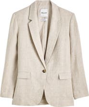Madewell The Mercer Linen Relaxed Blazer