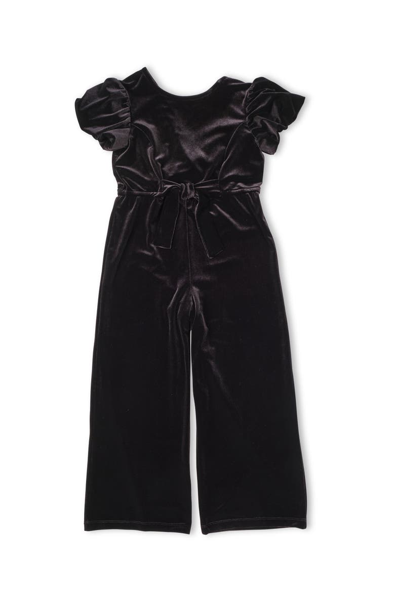 Florence Eiseman Black Velvet Jumpsuit, Main, color, Black
