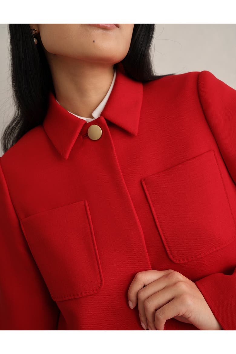 Nessie Boxy Collard Jacket, Alternate, color, Pepper Red