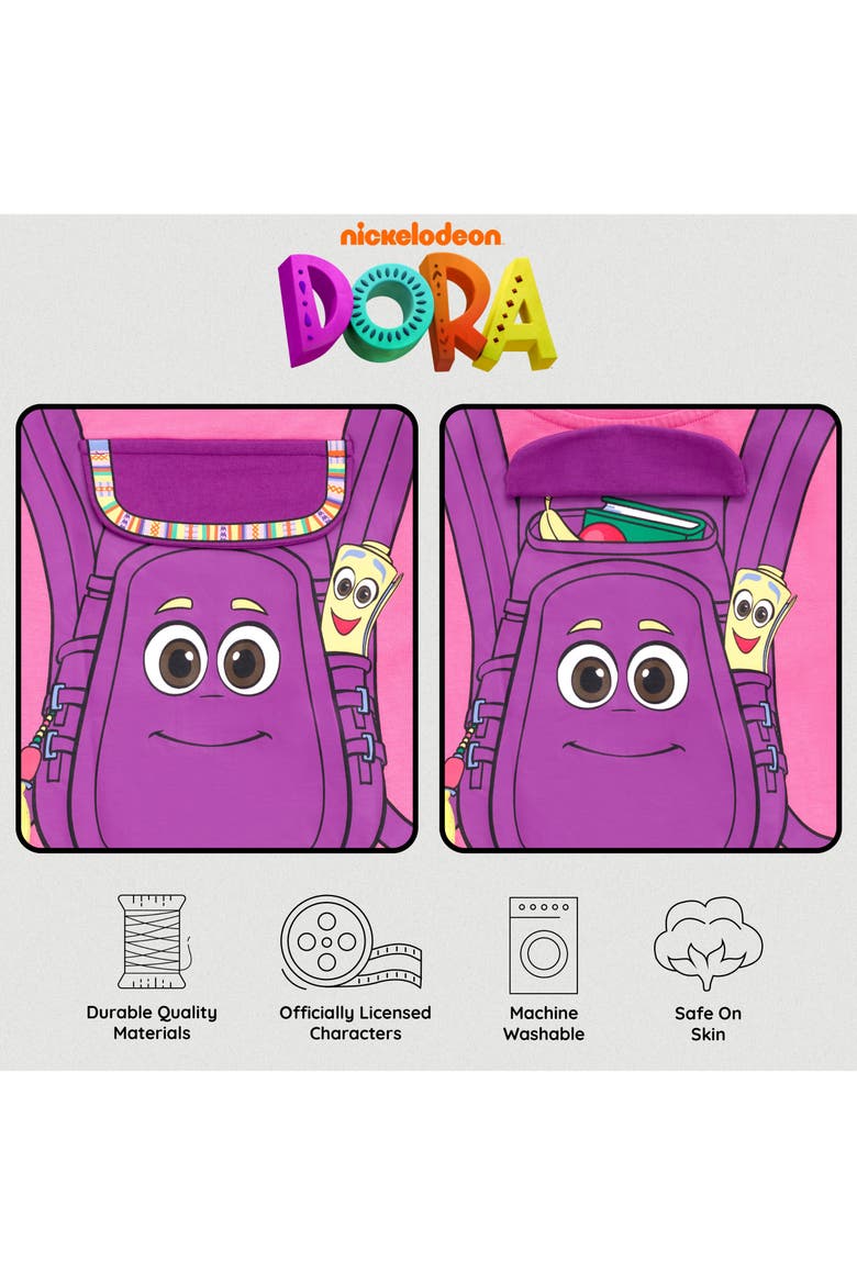 2-Piece Tee and Shorts Set, Alternate, color, Dora Pink Orange