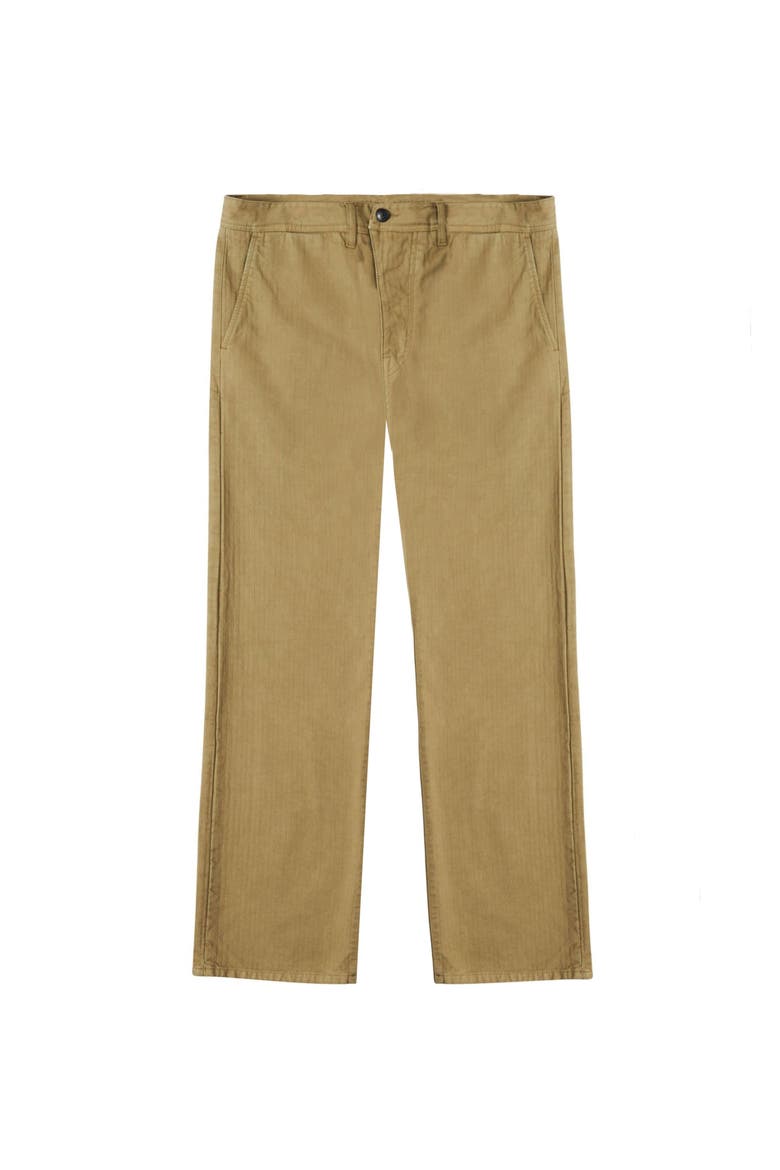 Reno Herringbone Cotton Trousers, Main, color, Olive Green