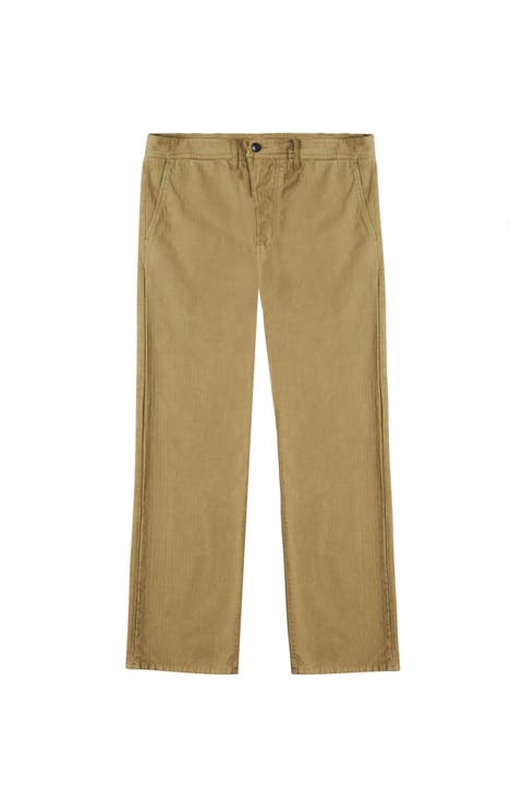 Reno Herringbone Cotton Trousers