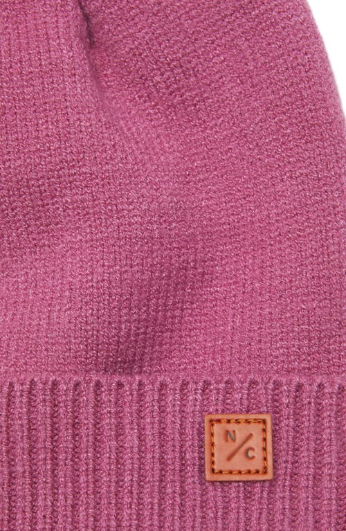 Northern Classics Knit Winter Hat With Faux Fur Pom In Pink