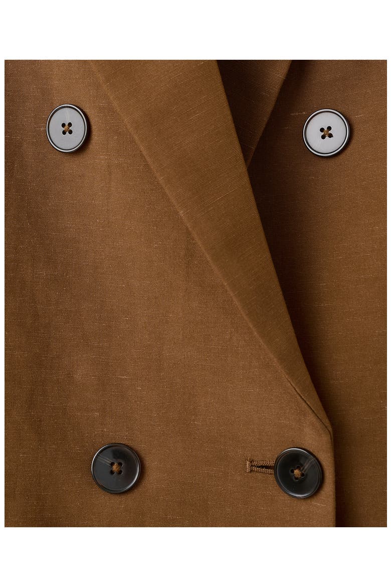 Double Breasted Blazer, Alternate, color, CARAMEL