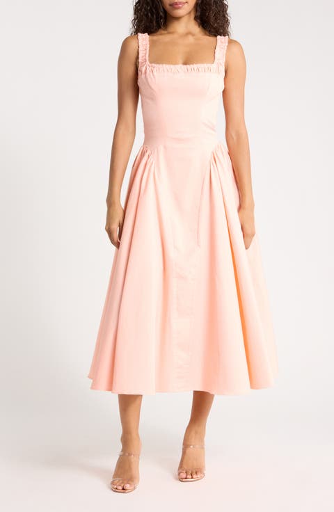 Dorothy Stretch Pima Cotton Cocktail Midi Dress