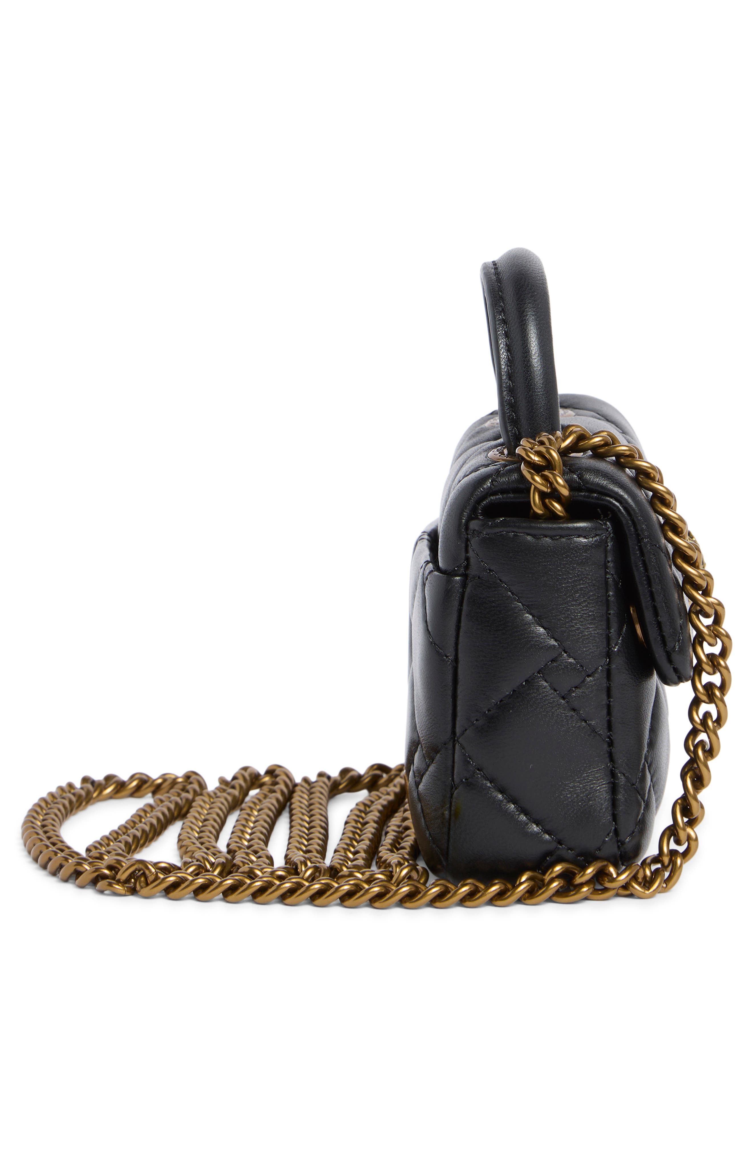 Kurt Geiger London Micro Kensington Quilted Bag, Alternate, color, Black