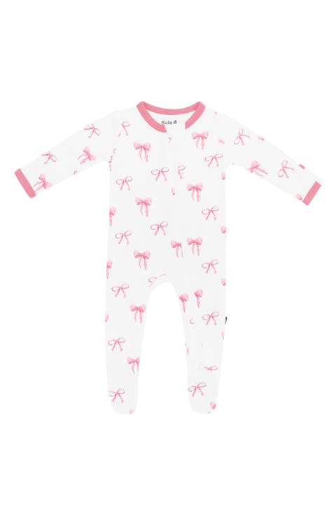 Zip-Up Footie (Baby) (Bow)