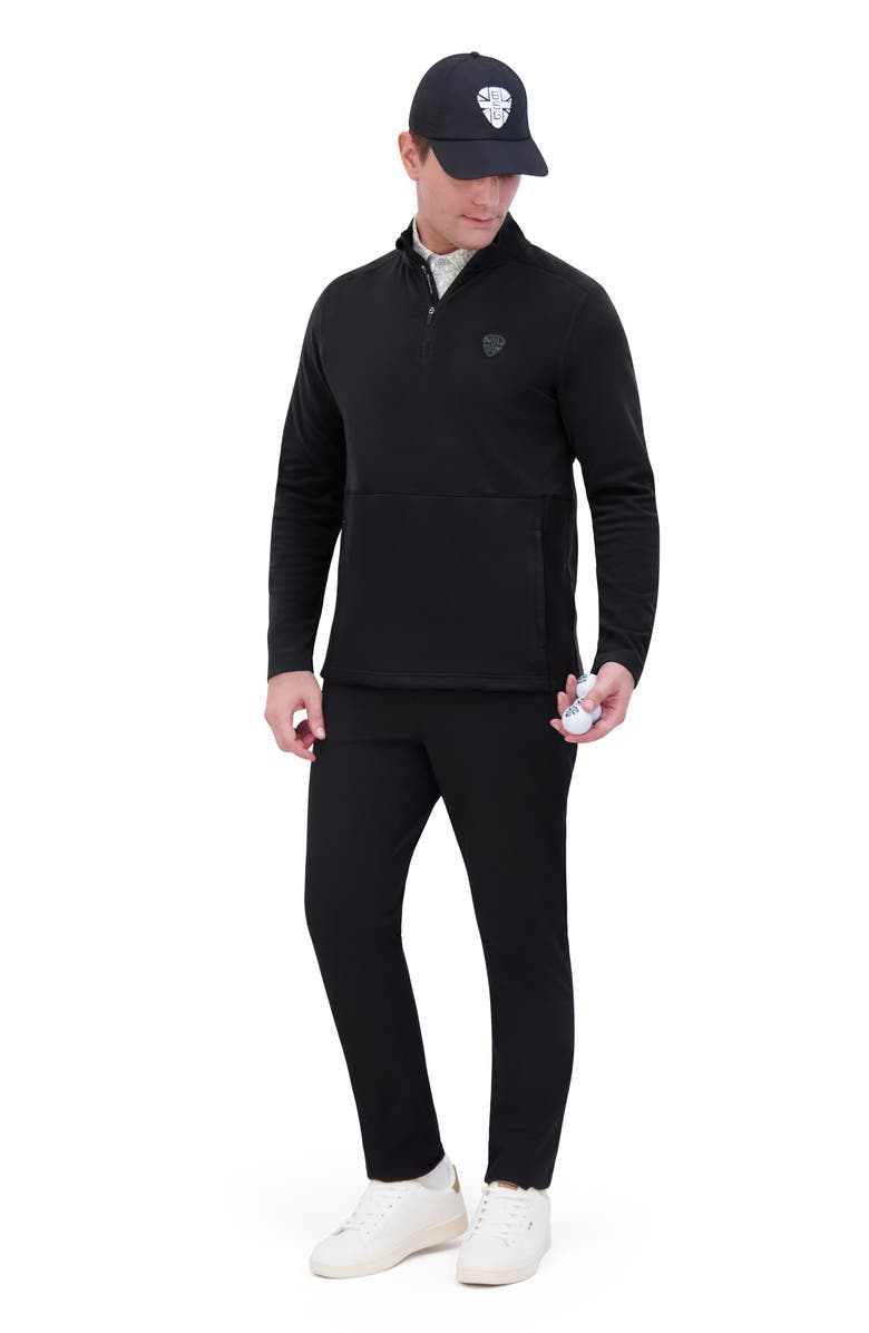 Ben Sherman Quarter Zip Golf Sweatshirt, Alternate, color, Black