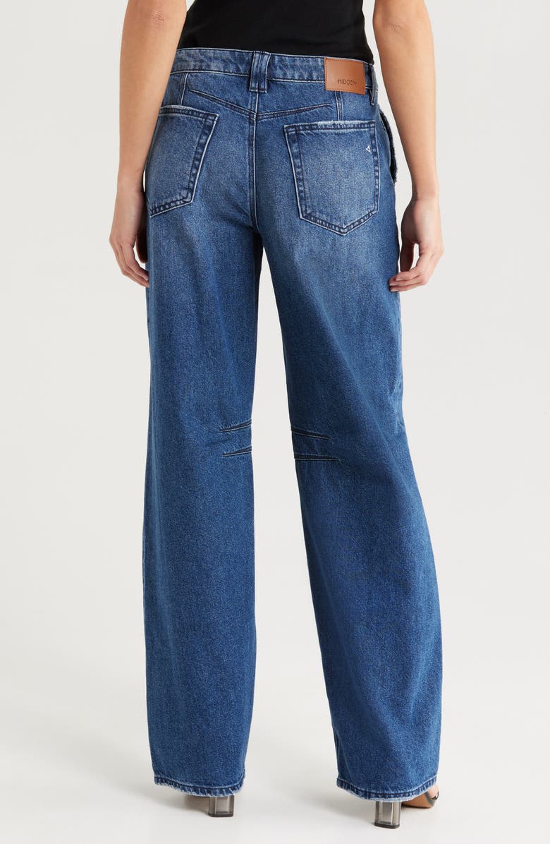 HIDDEN JEANS Baggy High Waist Wide Leg Jeans, Alternate, color, Dark Wash