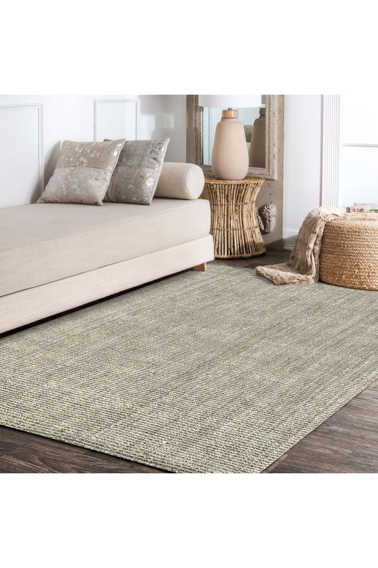 Pata Hand Woven Chunky Jute Area Rug, Alternate, color, Gray
