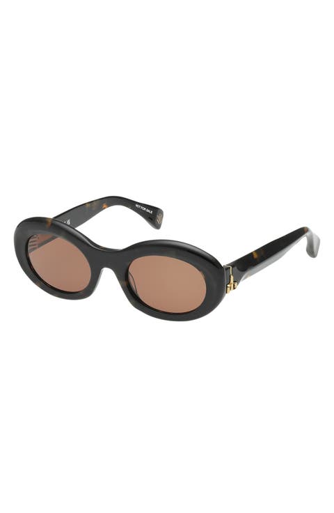 51mm Oval Sunglasses