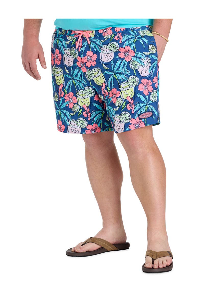 Big & Tall Printed Chappy Swim Trunks V2, Main, color, MOONSHINE
