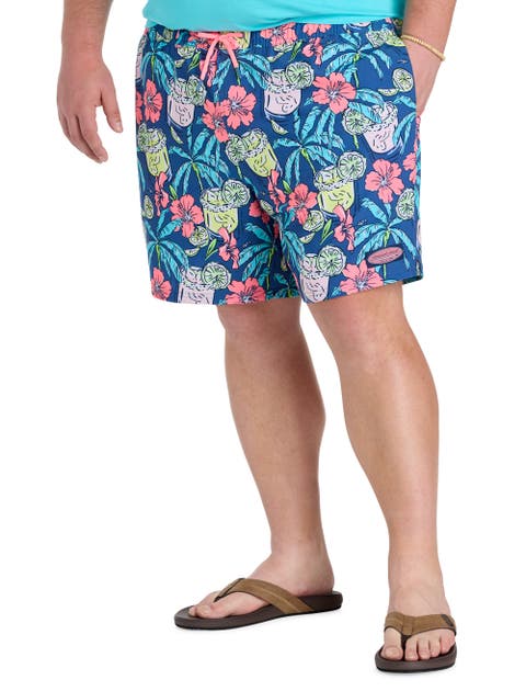 Big & Tall Printed Chappy Swim Trunks V2