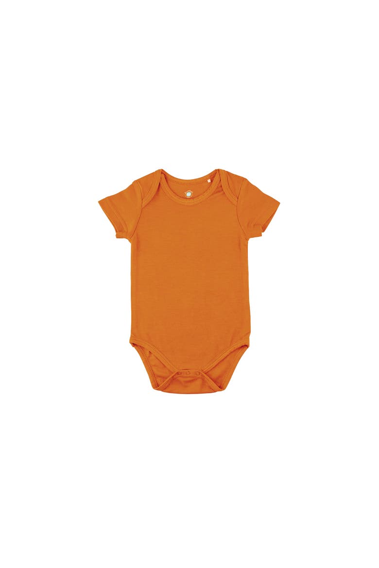 Baby Short-Sleeve Bodysuit, Main, color, Rust