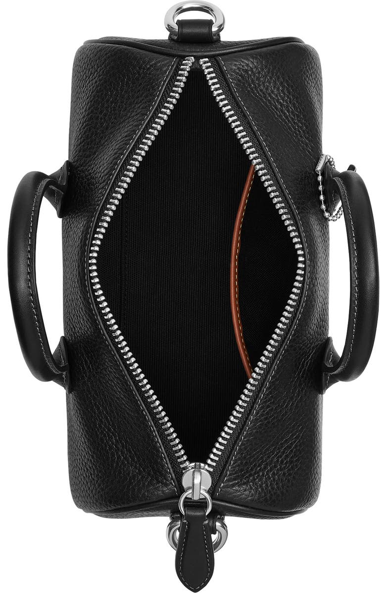 COACH Compass Signature 25 Leather Duffle Bag, Alternate, color, Black