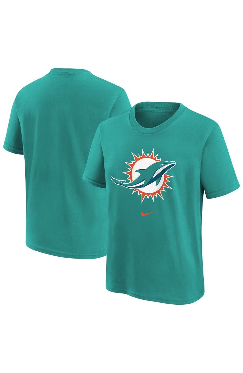 Nike Youth Nike Aqua Miami Dolphins Primary Logo Legend T-Shirt, Main, color, Aqua