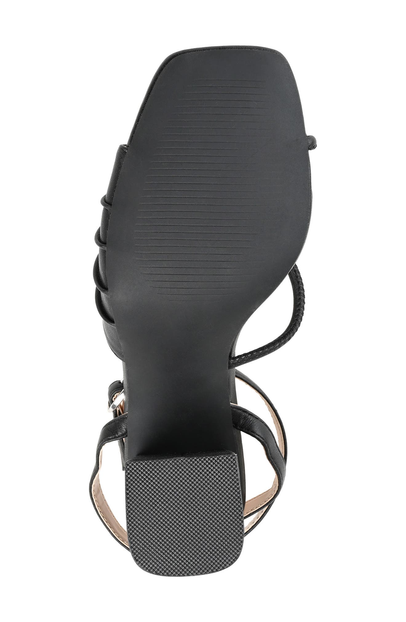 Journee Collection Shillo Pleated Sandal, Alternate, color, Black