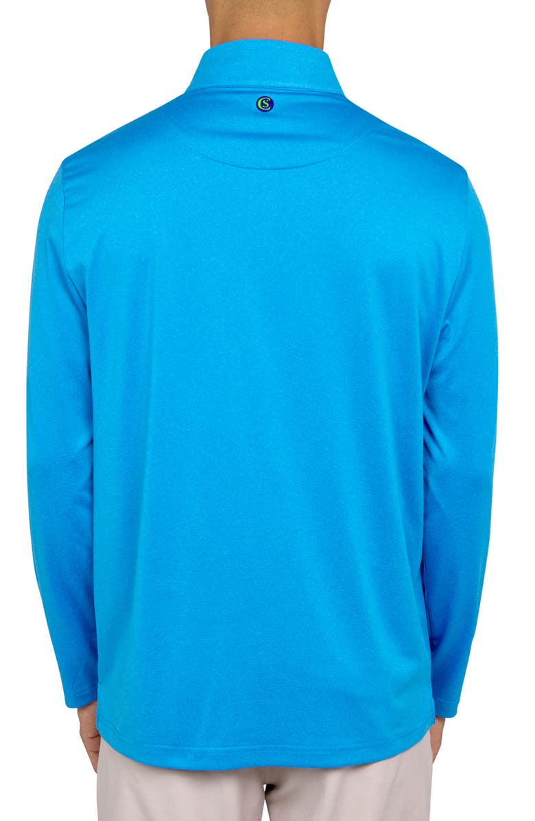 CON.STRUCT Regular Fit Melange Recycled Performance Quarter Zip, Alternate, color, Lt Blue