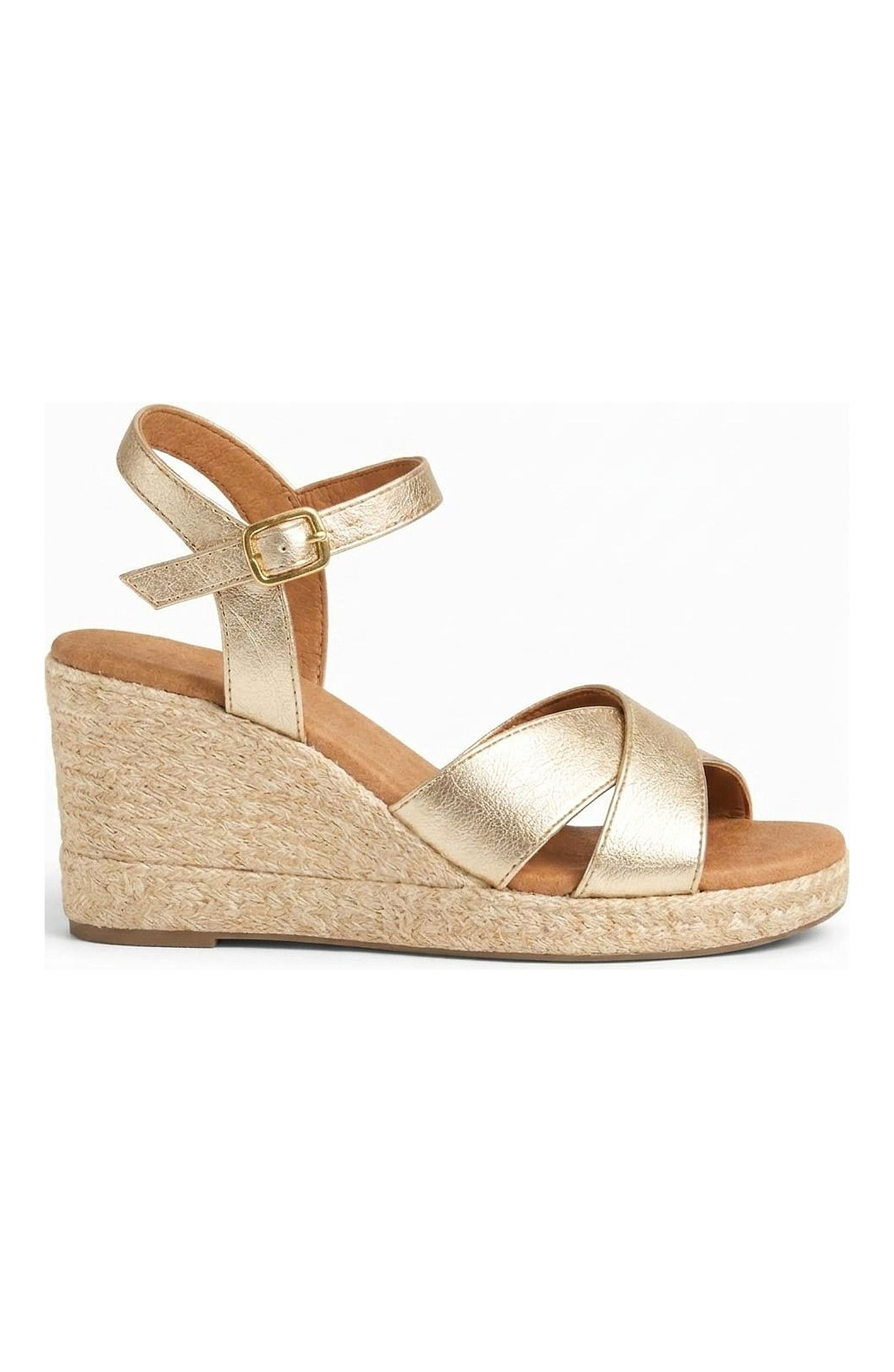 Jimena Double Band Espadrille Sandal, Alternate, color, Gold