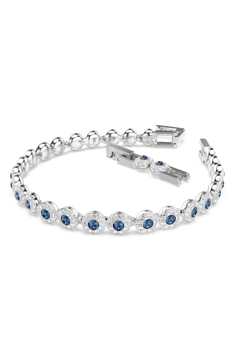 Swarovski Una Anglelic Tennis Bracelet, Alternate, color, Blue/ Silver