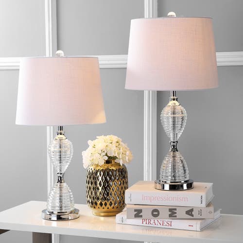 JONATHAN Y JONATHAN Y AUBREY 24" CRYSTAL LED TABLE LAMP, CLEAR 