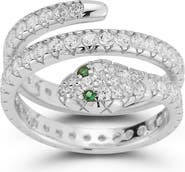 GLAZE JEWELRY Snake Wrap Pavé Cubic Zirconia Ring