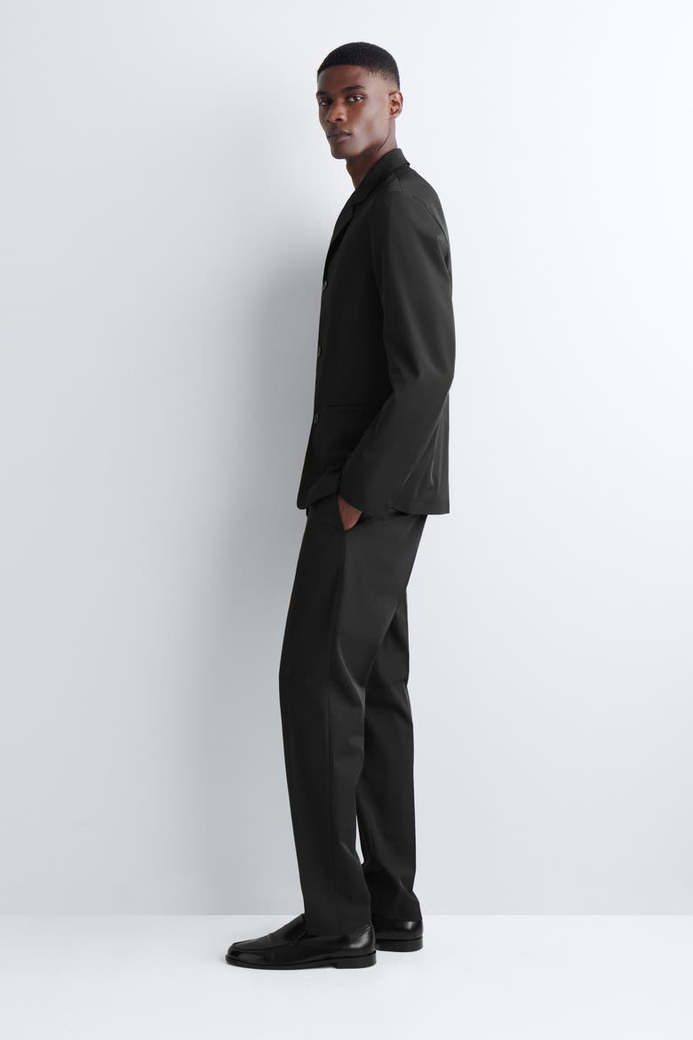 Slim Unstructured Tech-twill Blazer, Alternate, color, BLACK