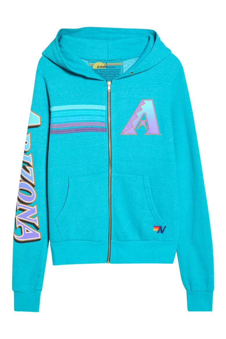 Arizona Diamondbacks Graphic Full Zip Hoodie, Main, color, TEAL