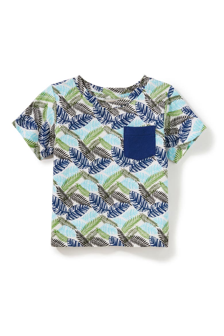 Peek Palm T-Shirt, Main, color, NAVY