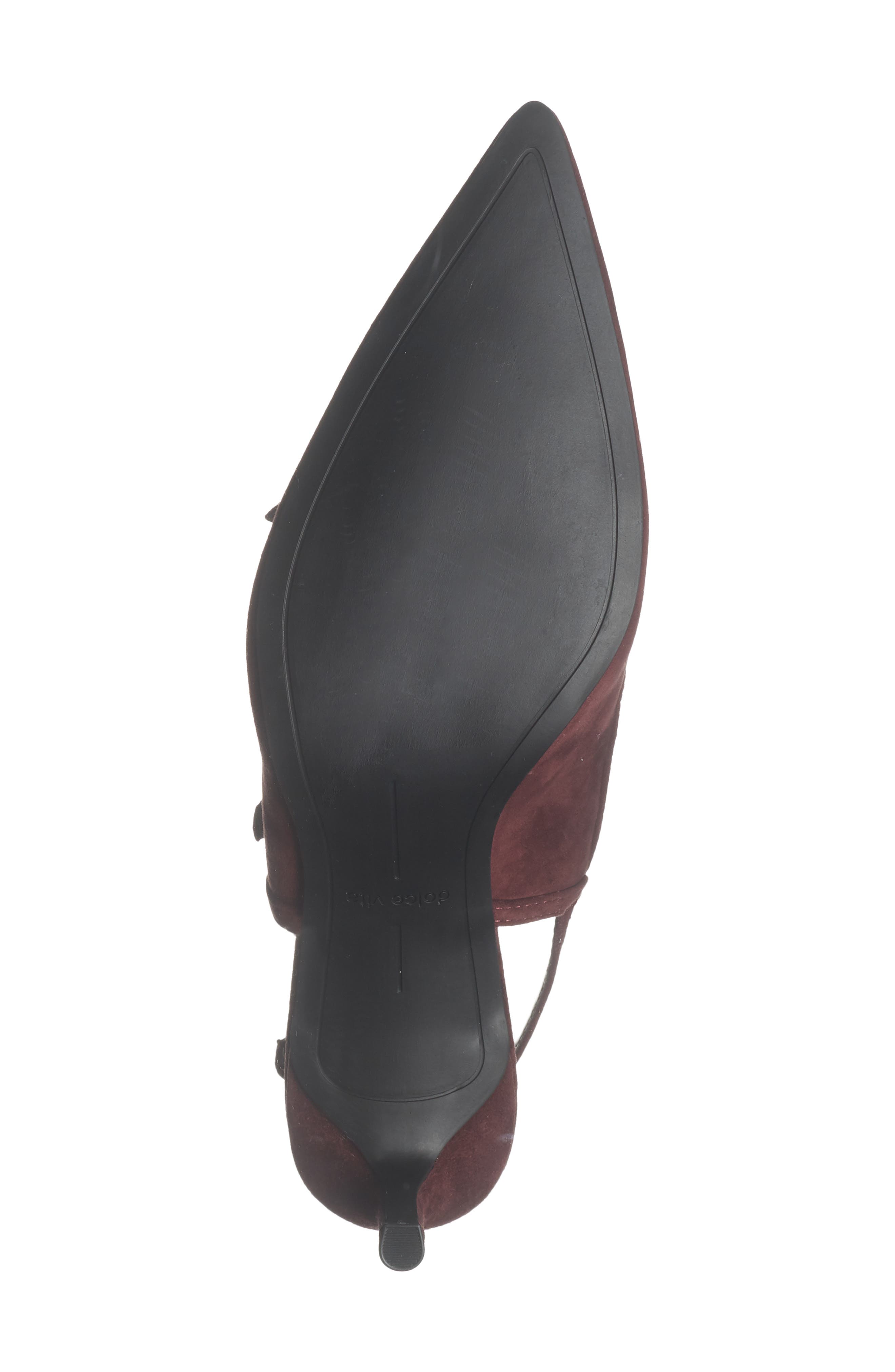 Dolce Vita Kishan Pointed Toe Slingback Pump, Alternate, color, Wine Suede
