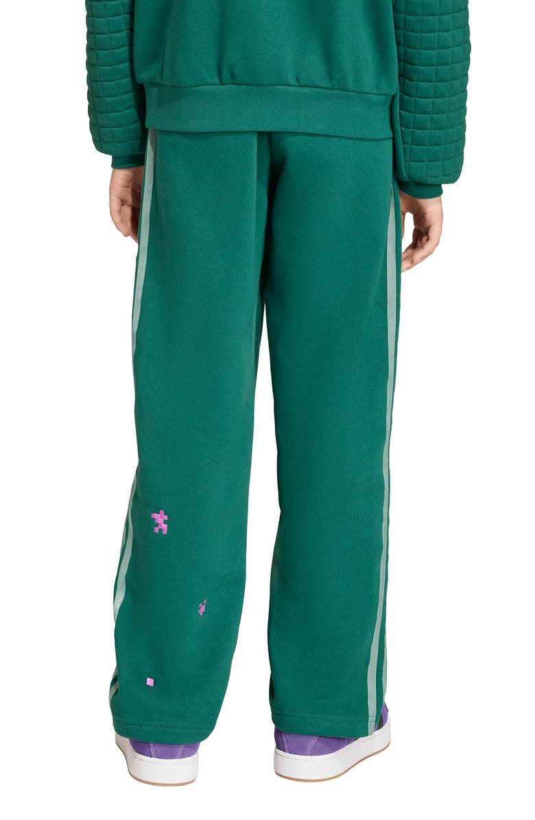 adidas Originals Kids' Minecraft 3-Stripes Trefoil Track Pants, Alternate, color, Collegiate Green