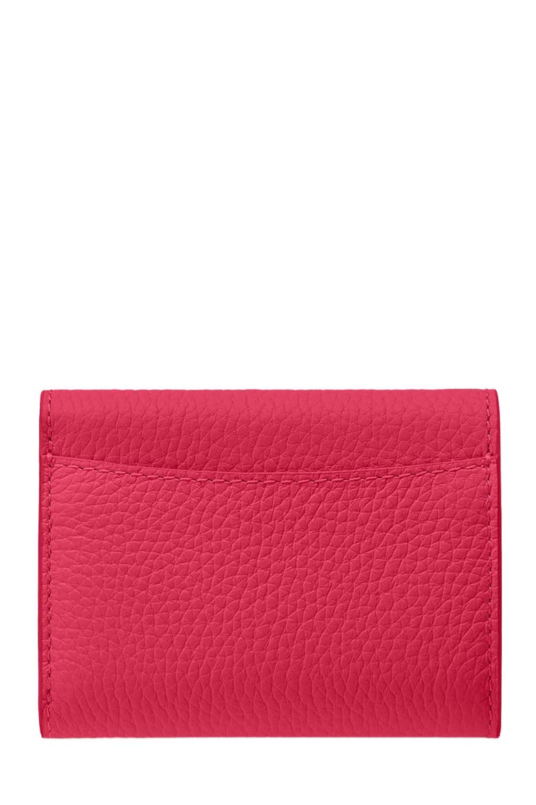 Leather Trifold Wallet, Alternate, color, Fuchsia Lavender