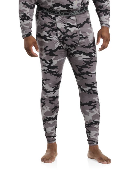 Harbor Bay By Dxl Colder Weather Level 2 Performance Thermal Pants In Midnight Stealth