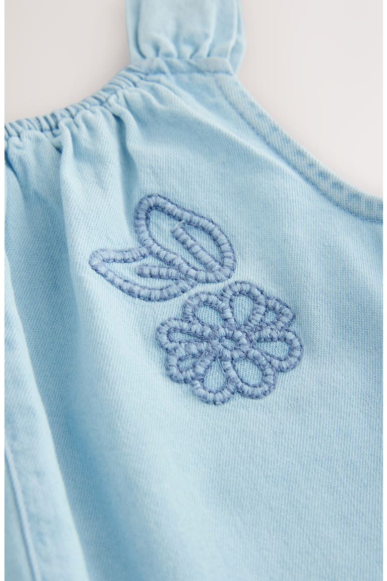 Kids' Embroidered Denim Jumpsuit, Alternate, color, BLUE