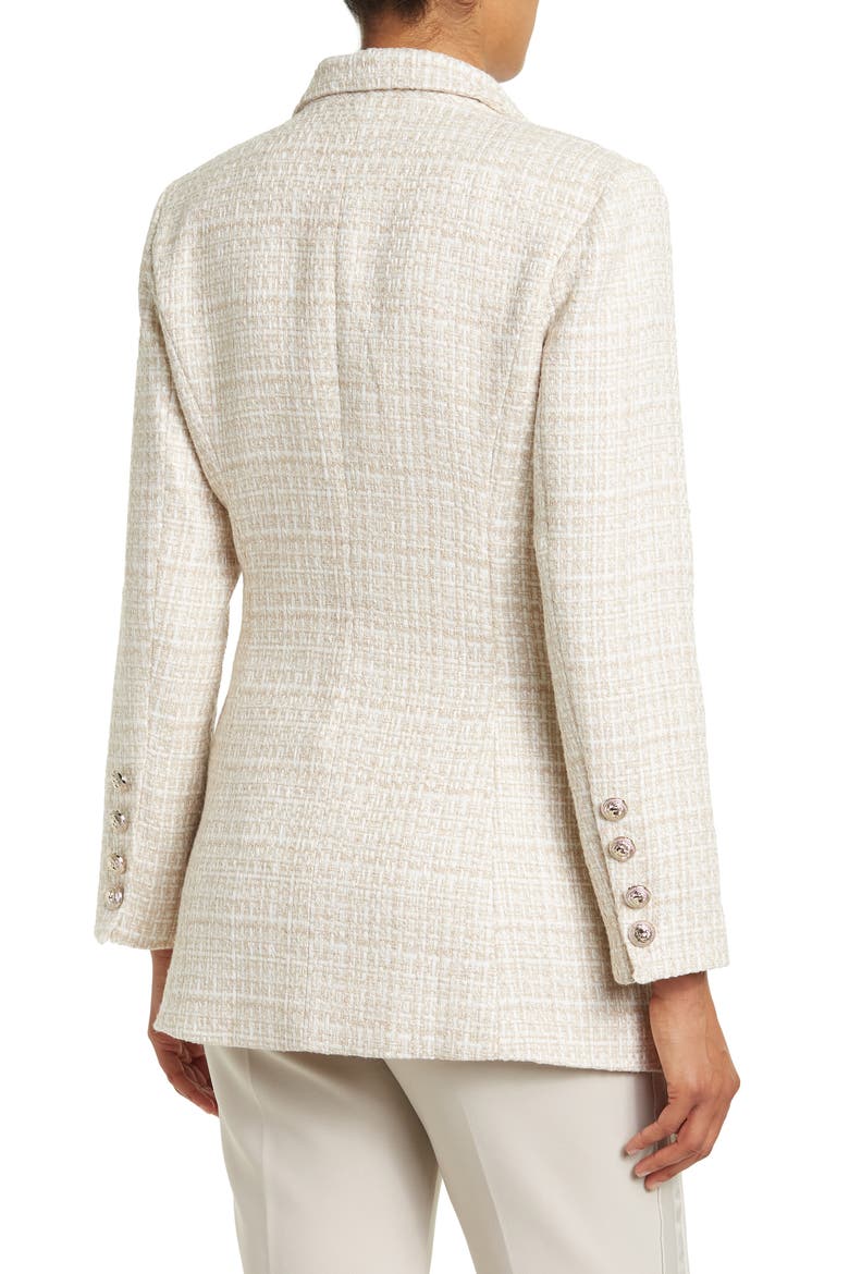 Princess Polly Tweed Blazer, Alternate, color, BEIGE MARLE