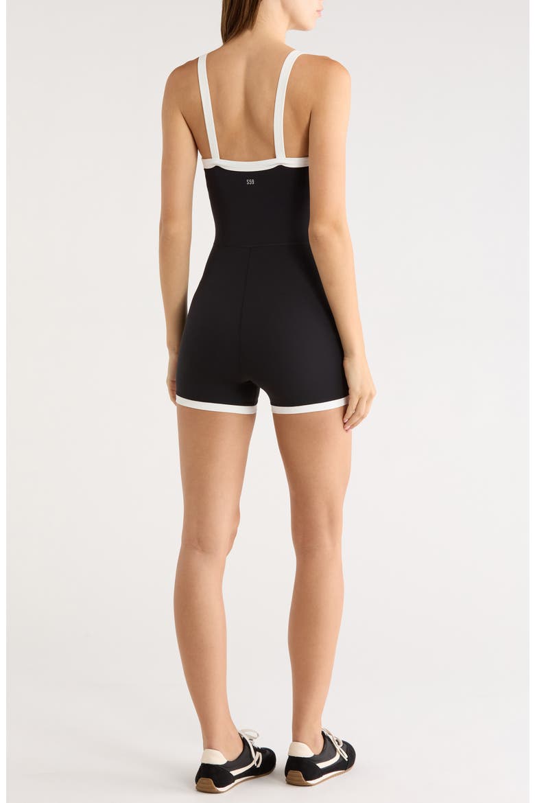 Monah Rigor Romper, Alternate, color, BLACK/ WHITE