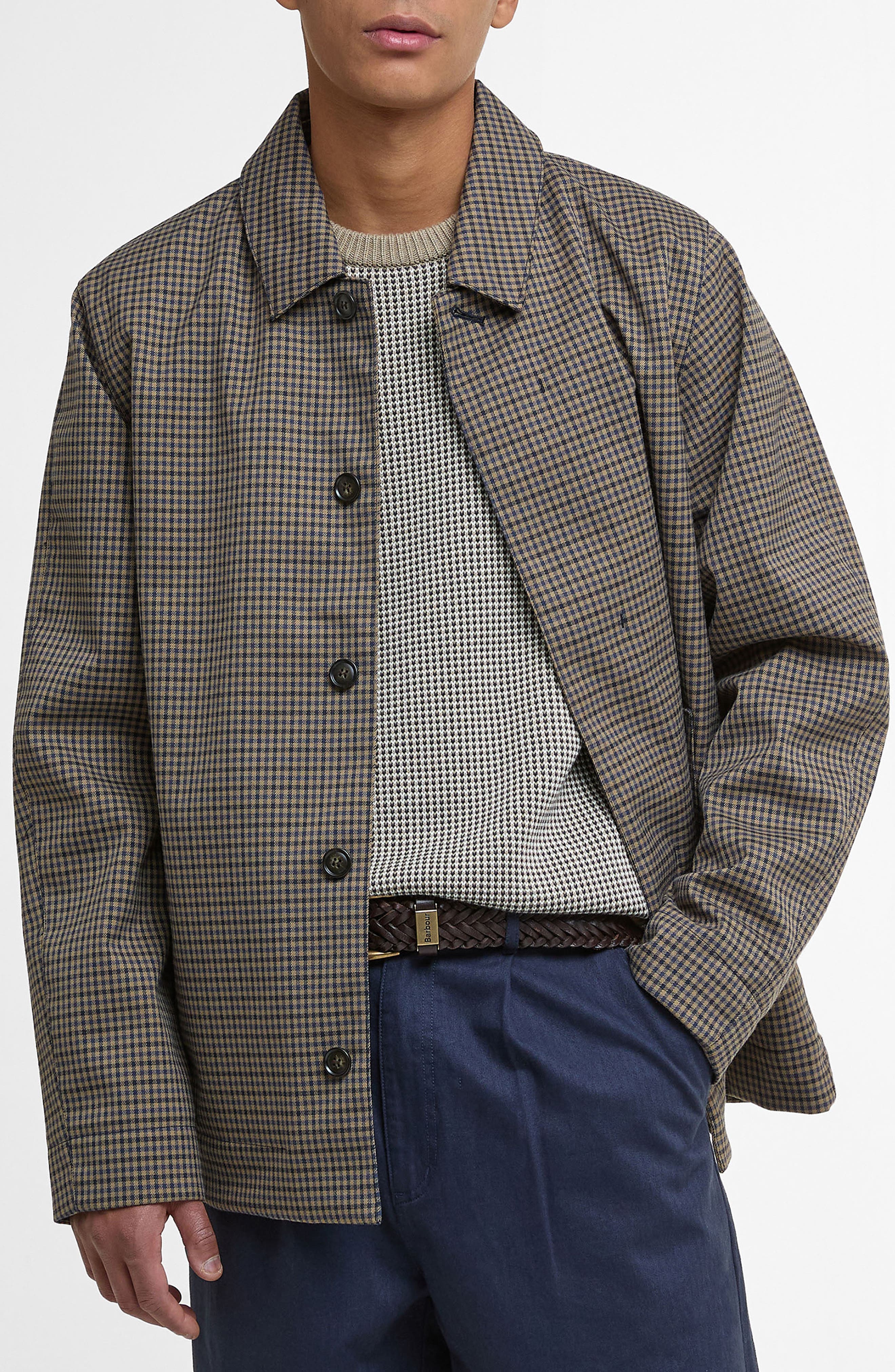 Loden Waterproof Short Check Twill Jacket